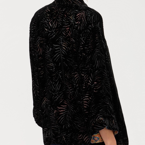 Johnny Was heavily embroidered reversible velvet MERHAWI KIMONO jacket NWT - Picture 9 of 14